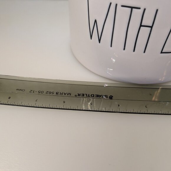 Rae Dunn Made With Love Canister Cookie Jar With Lid Farmhouse Decor Black White - Picture 11 of 11